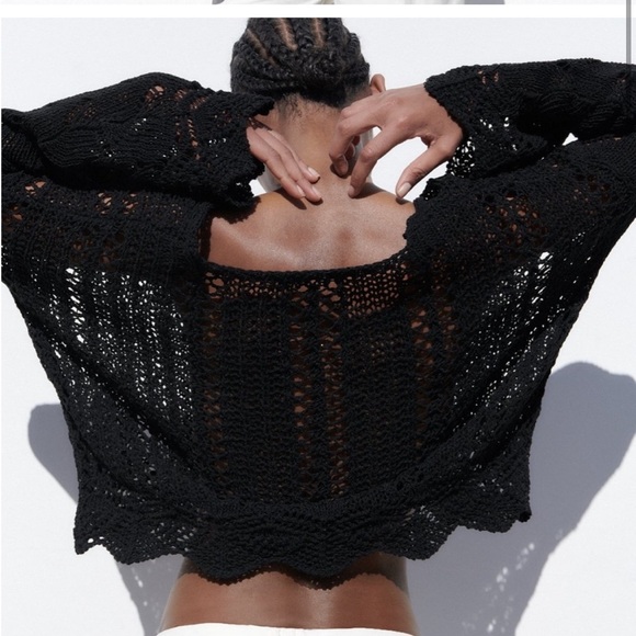 NWT Zara oversized open knit sweater - Picture 3 of 10